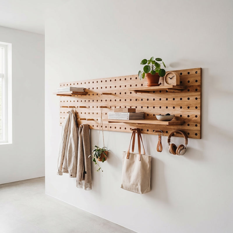 PEG Board MAXI Steckbrett aus Eiche zur Organisation von Garderobe oder Büro von cannas