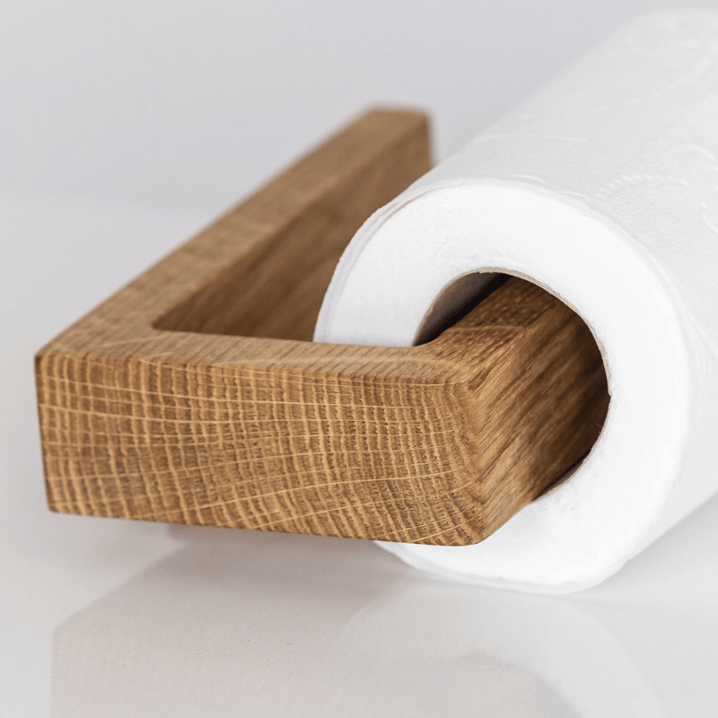 Toilettenpapierhalter MAX für Bad und WC aus Eiche
