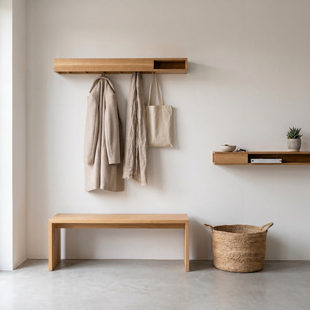 Garderoben SET bestehend aus 2 Teilen Regal und Garderobe von cannas