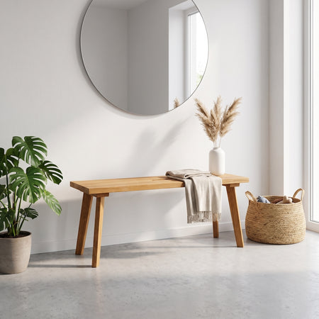 Holzbank BENT 100 cm von cannas im Flur