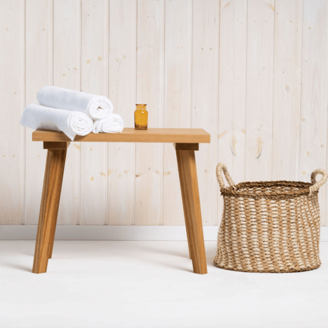 Holzbank 60 cm Breite aus Massivholz Eiche