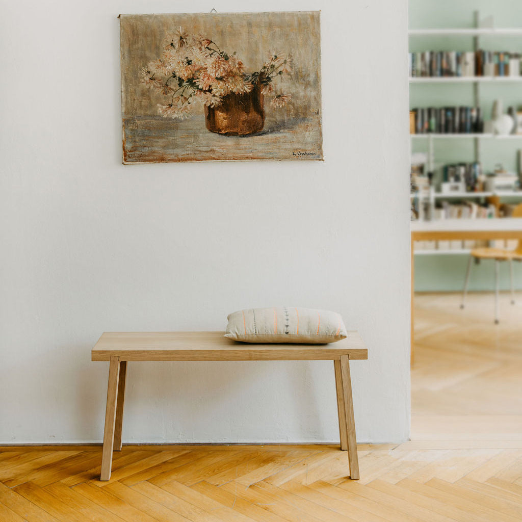Lifestylebild Holzbank aus Massivholz Eiche