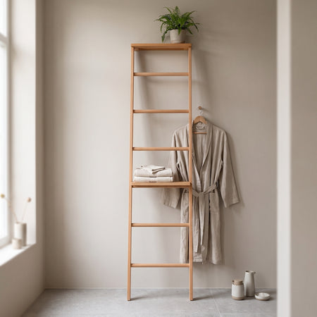 Kleiderleiter SET Buche Massivholz von cannas im Badezimmer