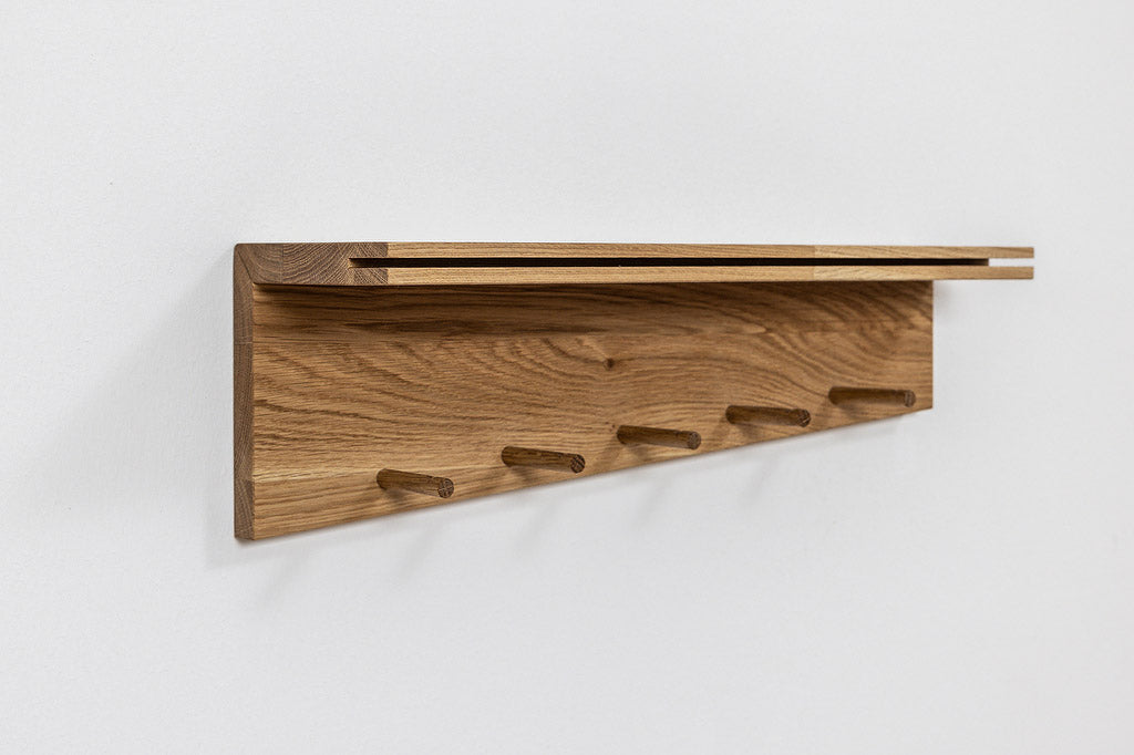 Schlüsselleiste, Garderobe EMIL aus massiver Eiche 