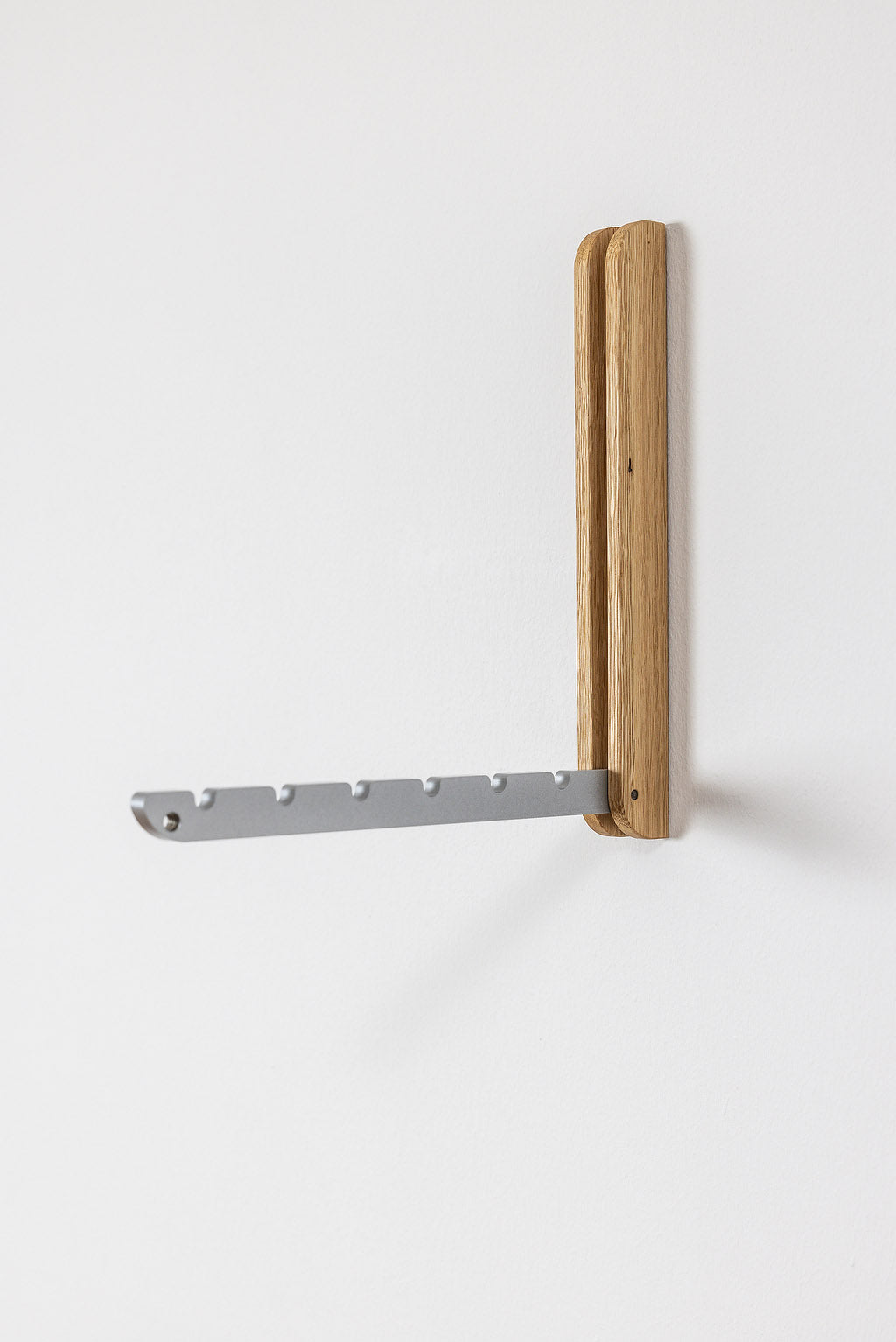 Side by Side Wandhaken Holz / Aluminium