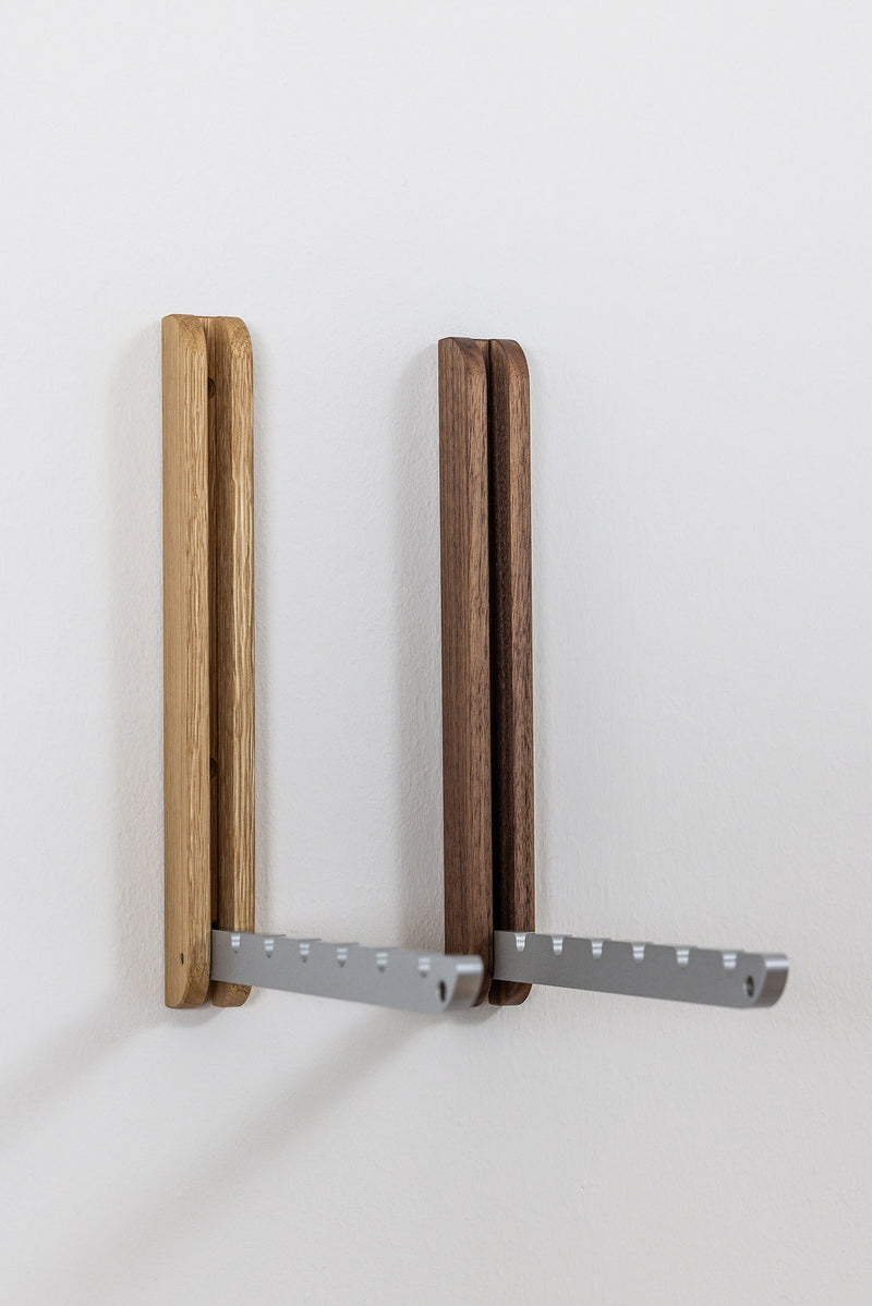 Side by Side Wandhaken Holz / Aluminium