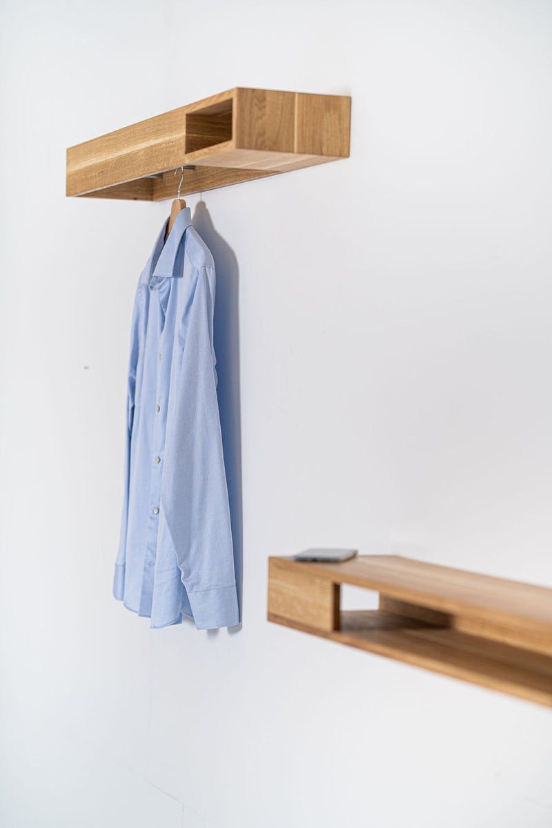 Sauna Brilen Ablage mit 2 praktische Handtuchhalter