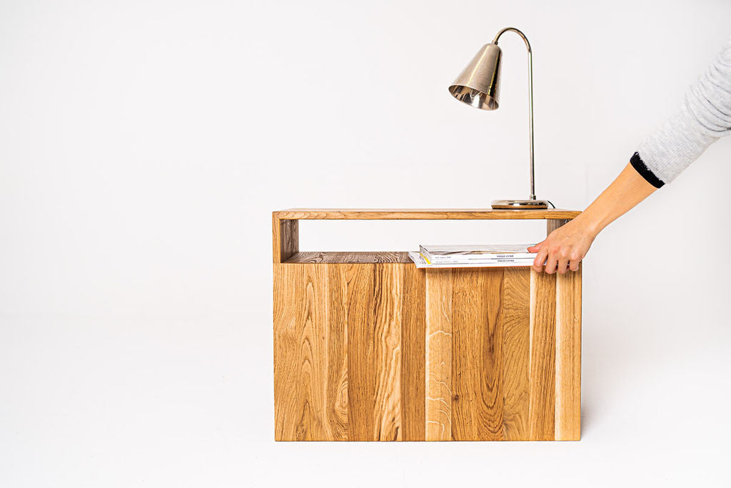 BETA Beistelltisch/ Hocker aus Eiche 