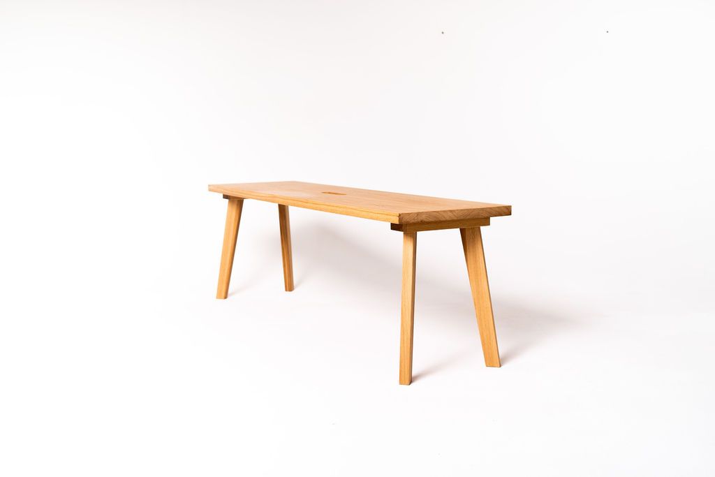 Holzbank Bent 140 cm aus Eiche